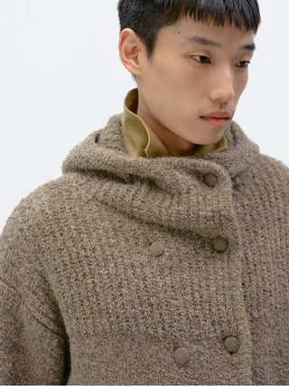 Alpaca Hooded Cardigan