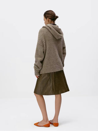 Alpaca Hooded Cardigan