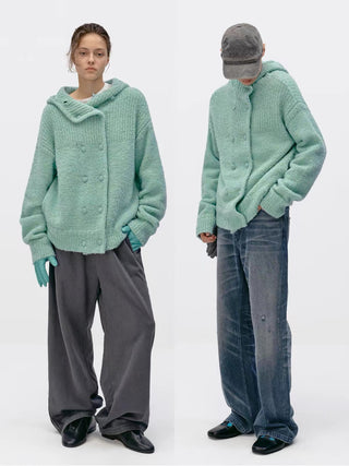 Alpaca Hooded Cardigan