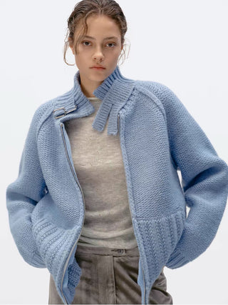 Chunky Knit Wool Cardigan