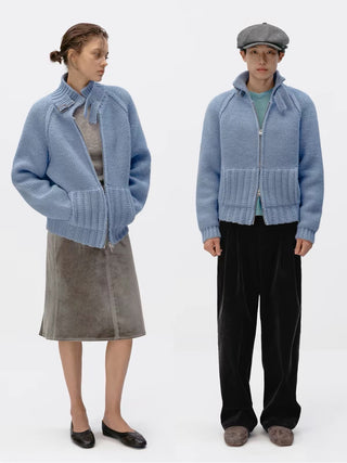 Chunky Knit Wool Cardigan
