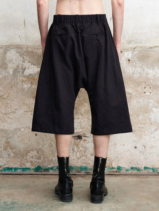 ILNya Cotton-Linen Blend Cropped Pants-Black