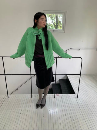 Chunky Knit Wool Cardigan