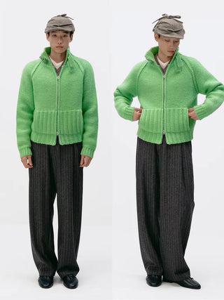 Chunky Knit Wool Cardigan