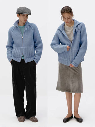 Chunky Knit Wool Cardigan