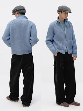 Chunky Knit Wool Cardigan