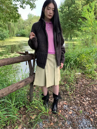 Chunky Knit Wool Cardigan