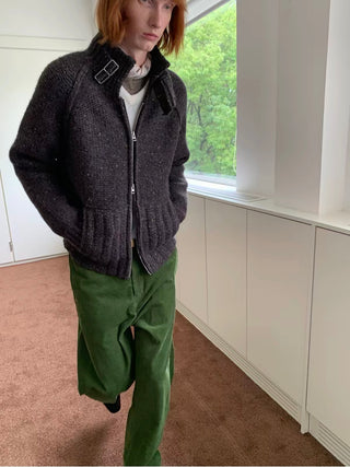 Chunky Knit Wool Cardigan