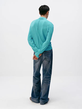 Cotton Slub Knit Polo Shirt
