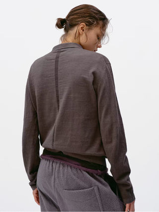 Cotton Slub Knit Polo Shirt