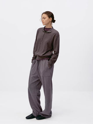 Cotton Slub Knit Polo Shirt