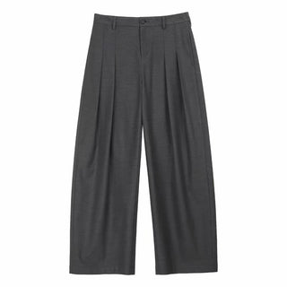 Simple Project Tailored Pleated Trousers-Grey