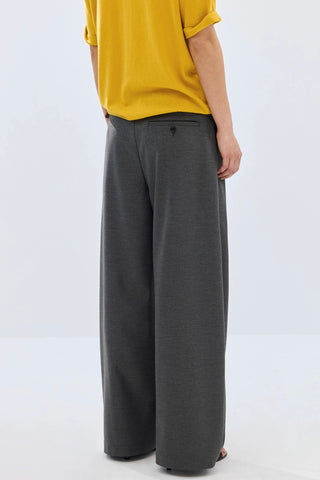 Simple Project Tailored Pleated Trousers-Grey