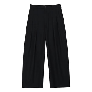 Simple Project Tailored Pleated Trousers-Black