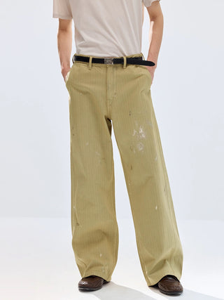 Simple Project Painted Trousers-Khaki