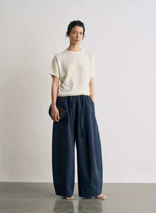 BALIANG Twill Balloon Pants-Navy