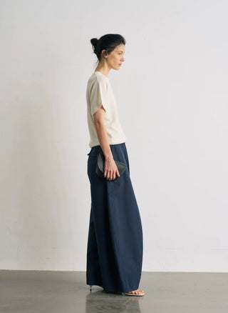 BALIANG Twill Balloon Pants-Navy