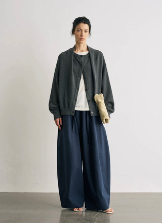 BALIANG Twill Balloon Pants-Navy
