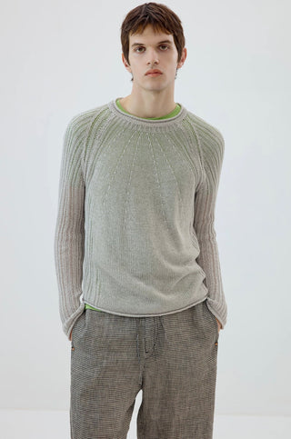 Simple Project Washi Knit Jumper-Sand Grey