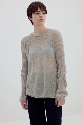 Simple Project Washi Knit Jumper-Sand Grey