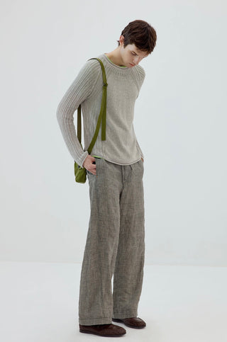 Simple Project Washi Knit Jumper-Sand Grey