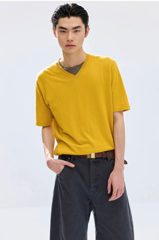 Simple Project Cashmere-Cotton Blend T-Shirt
