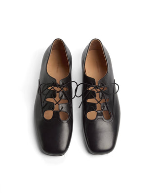 Simple Project Ballet Style Leather Shoes