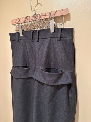 Conchoboe Pleated Pants-Grey