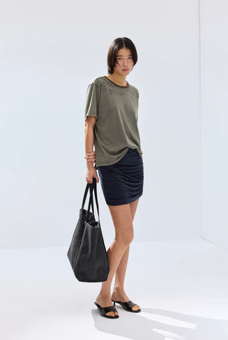 Simple Project Washed Letter Print T-shirt