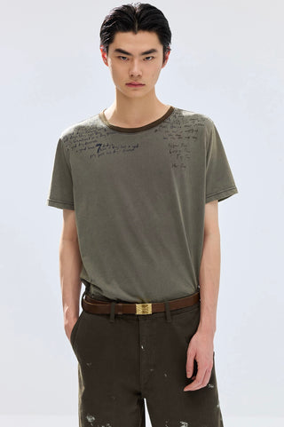Simple Project Washed Letter Print T-shirt