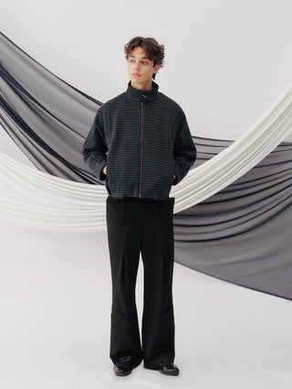 Pinstripe Patch-Pocket Trousers