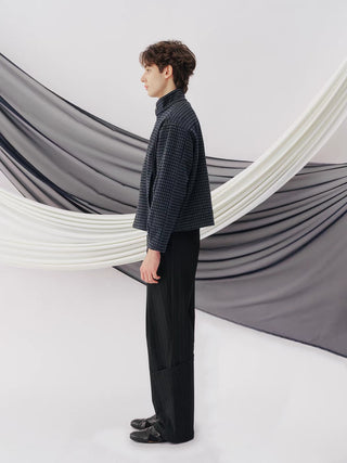 Pinstripe Patch-Pocket Trousers