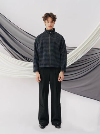 Pinstripe Patch-Pocket Trousers