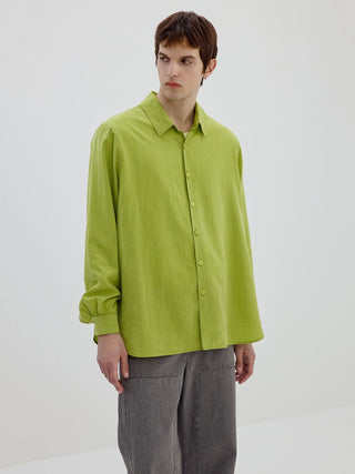 Simple Project Tencel Shirt-Apple Green