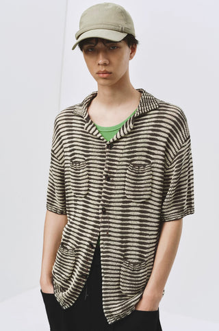 Simple Project Striped Cuban Shirt