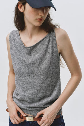 Simple Project Knotted Top-Gray