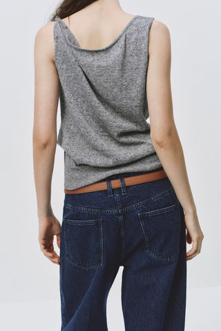 Simple Project Knotted Top-Gray