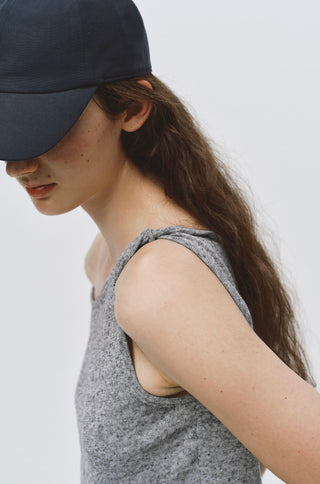 Simple Project Knotted Top-Gray