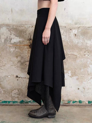 ILNya Petal-Hem Patchwork Maxi Skirt