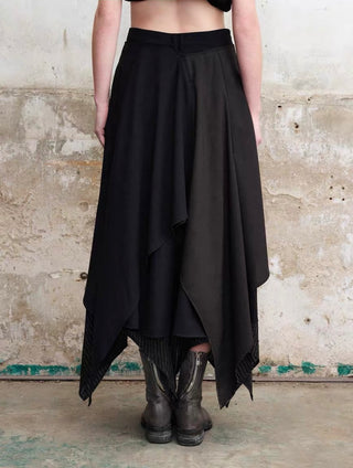 ILNya Petal-Hem Patchwork Maxi Skirt