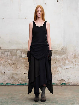 ILNya Petal-Hem Patchwork Maxi Skirt