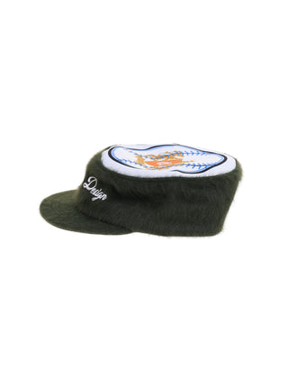 6CRAYON Embroidered Patchwork Baseball Cap-Millitary Green