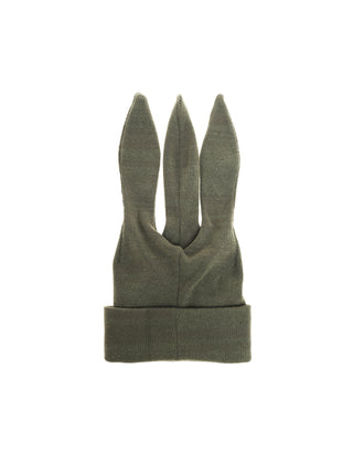 6CRAYON Three-Ear Knit Beanie-Mottled Green