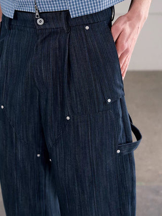 Conchoboe Curved Shorts-Denim Blue