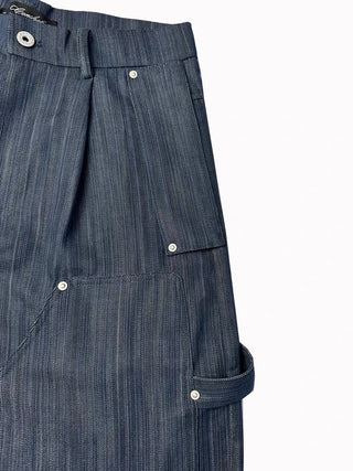 Conchoboe Curved Shorts-Denim Blue