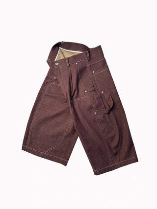 Conchoboe Curved Shorts-Burgundy