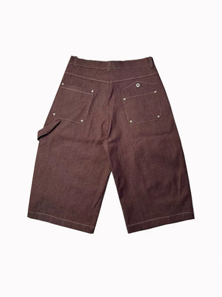 Conchoboe Curved Shorts-Burgundy
