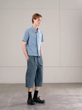 Conchoboe Curved Shorts-Aqua Green