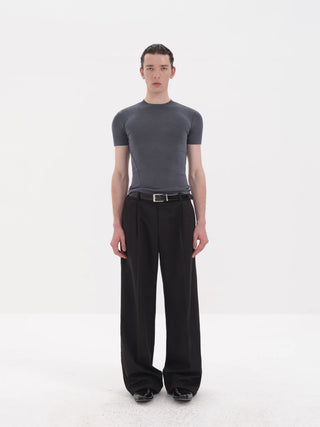 NFAI Single Pleat Trousers-Black