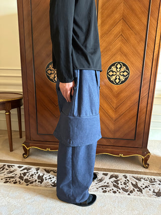 Conchoboe Sailor Pants-Navy